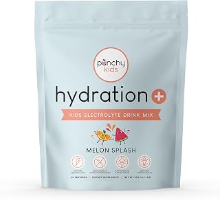 Hydration+ Electrolyte Drink Mix for Kids – Zero Sugar, Immune & Bone Support with Vitamin D, Zinc & K2 – Melon Splash Powder Scoop 30 Servings