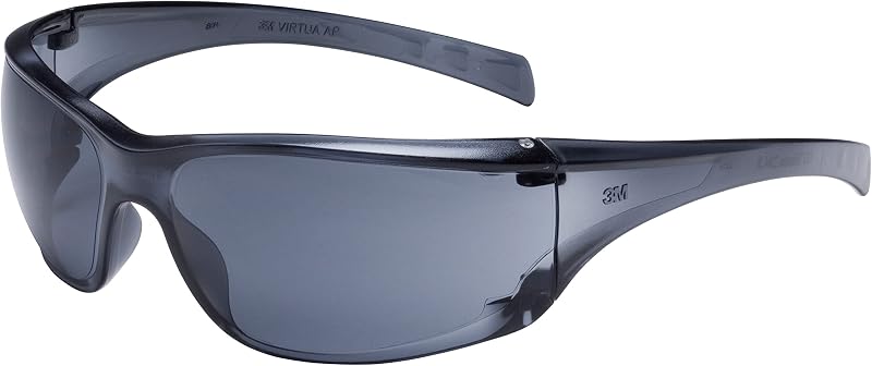 Safety Glasses, Virtua AP, Side Shields, Anti-Fog Anti-Scratch Gray Lens, Gray Frame