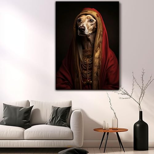 Miniatura 802 de Thuan Chow Chow Retrato de mascota con disfraz real de perro en un disfraz retrato de perro con vestimenta Retrato medieval de mascota retrato