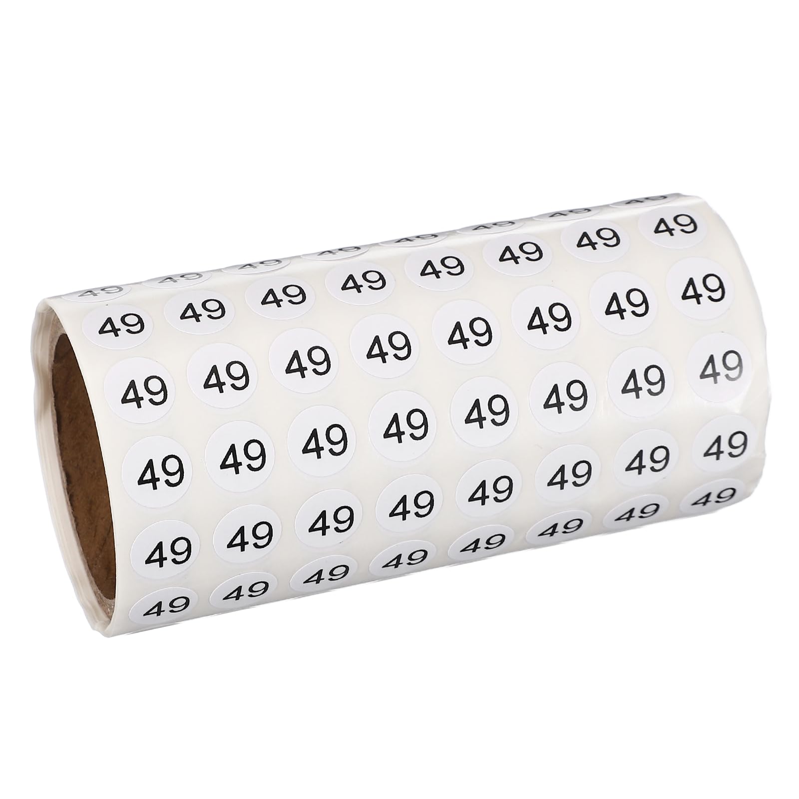 PATIKIL 1000pcs 0.4" Number Stickers, Mini Number 49 Sticker Numbers Labels Round Small Vinyl Self Adhesive Label Circle Decals 1 Roll Dots for Photo Album Poster Organize Inventory, Black — image 1
