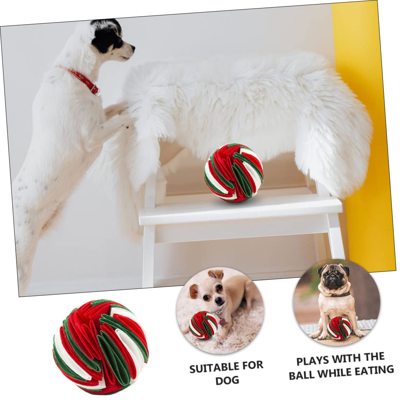 YARNOW 3pièces Jouet à Mâcher pour Chien Jouet De Dentition Stimule Intérêt Et Favorise Une Alimentation avec Compartiment pour Nourriture