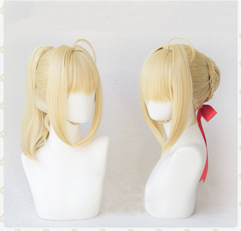 Blonde Straight Anime Cosplay Wig For Women Halloween Wig (2)