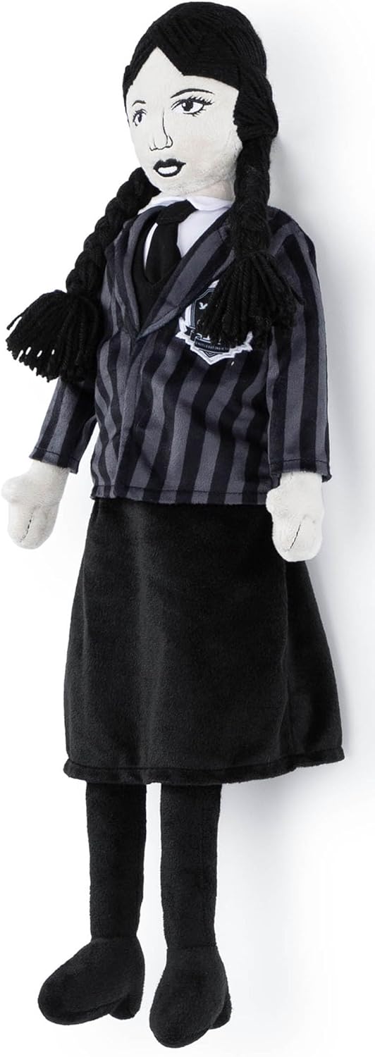 Jay Franco Wednesday Addams Plush Pillow Buddy - Super Soft Stuffed Character Pillow - Polyester Microfiber, 26 Inches