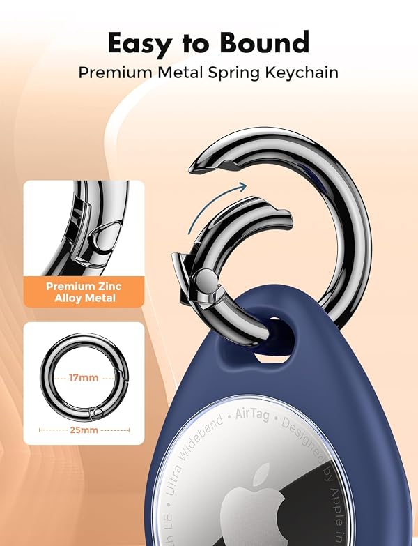 UNBREAKcable AirTag Holder for Apple - 4 Pack Air Tag Case [Fit Tightly Design] [Easy to Install] [Hold Securely] Waterproof TPU Protective Cover with Metal Keychain for Kids,Pet,Luggage,Backpack,Keys by UNBREAKcable - Image 7