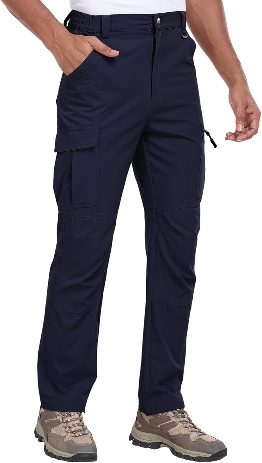 Men's Hiking Cargo Pants Water Resistant Quick Dry Lightweight Fishing Camping Cycling Travel Outdoor Pants - Image 2