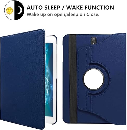 Miniatura 3 de Funda para Samsung Galaxy Tab S3 9.7 pulgadas 2017 (SM-T820 SM-T825 SM-T827), 360 grados giratorio soporte funda protectora completa, con lápiz