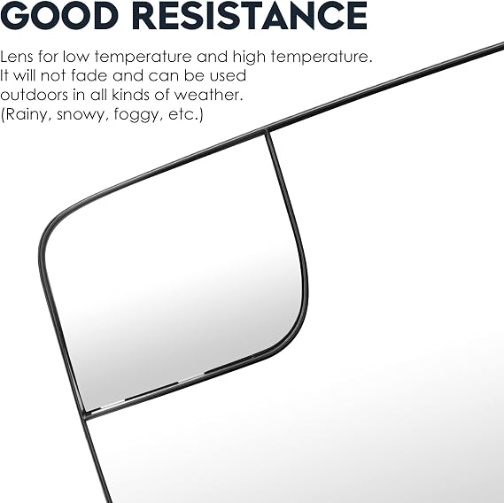 Driver Left and Passenger Right Side Power Heated Mirror Glass for 2011-2014 Ford F-150 with Rear Holder, Side View Mirror, Replace for BL3Z-17K707-E, 4L3Z-17K707-DA
