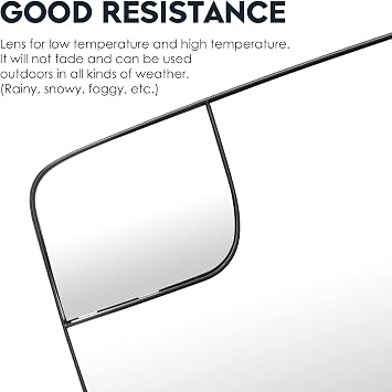 Driver Left and Passenger Right Side Power Heated Mirror Glass for 2011-2014 Ford F-150 with Rear Holder, Side View Mirror, Replace for BL3Z-17K707-E, 4L3Z-17K707-DA