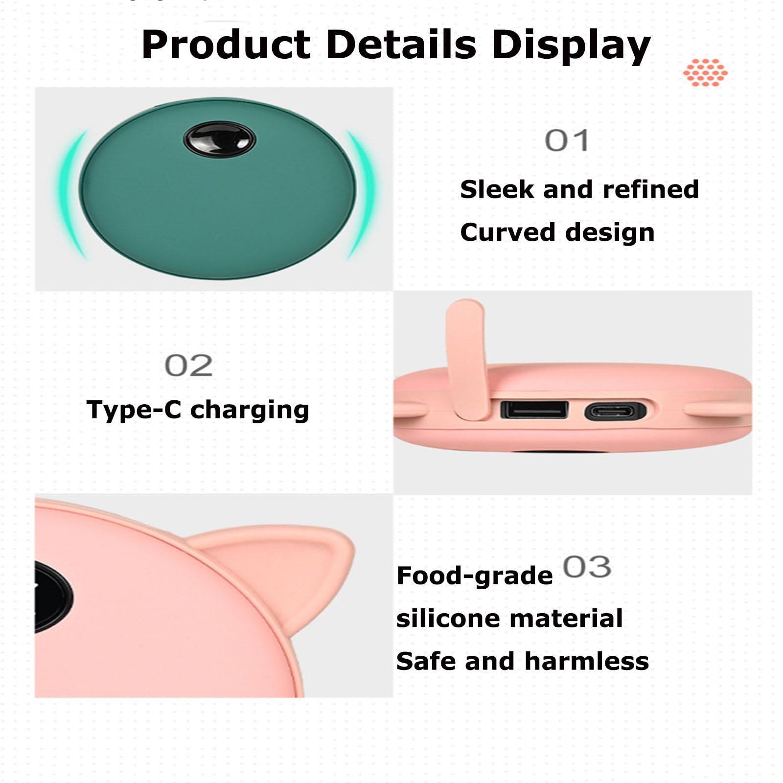 Scaldamani Ricaricabili, Power Bank, Tascabili Riutilizzabili, 3 Impostazioni di Calore, Regali per Donne E Uomini, Golf, Sci, PescaPink,Style 2
