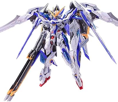 Funtasy Planet Action Figures 1/100 Scale Model Kits for Adults Blue Flame 1/100 with Alloy Skeleton Frame & Special Bonus Mecha Model Kit Articulated Figures Assembled Mode