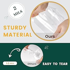 LOKIQNG Cellophane Bags Plastic Gift Bag Clear Cookie Treat Bags with Twist Ties for Party Favor Bag(100PACK,6x10inch)