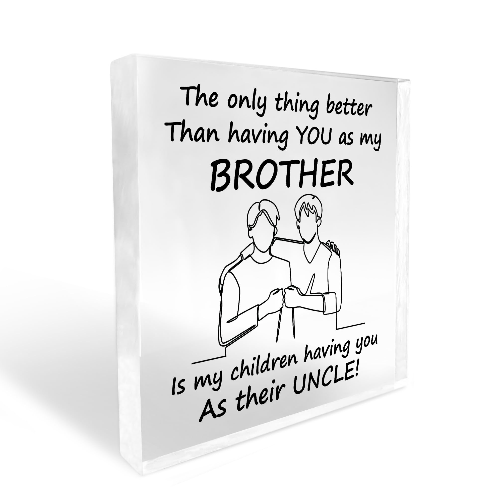 Red Ocean Uncle Gifts For Brother, Acrylic Freestanding Plaque For Big Brother, Uncle Gifts From Niece Nephew, Brother Gifts From Sister