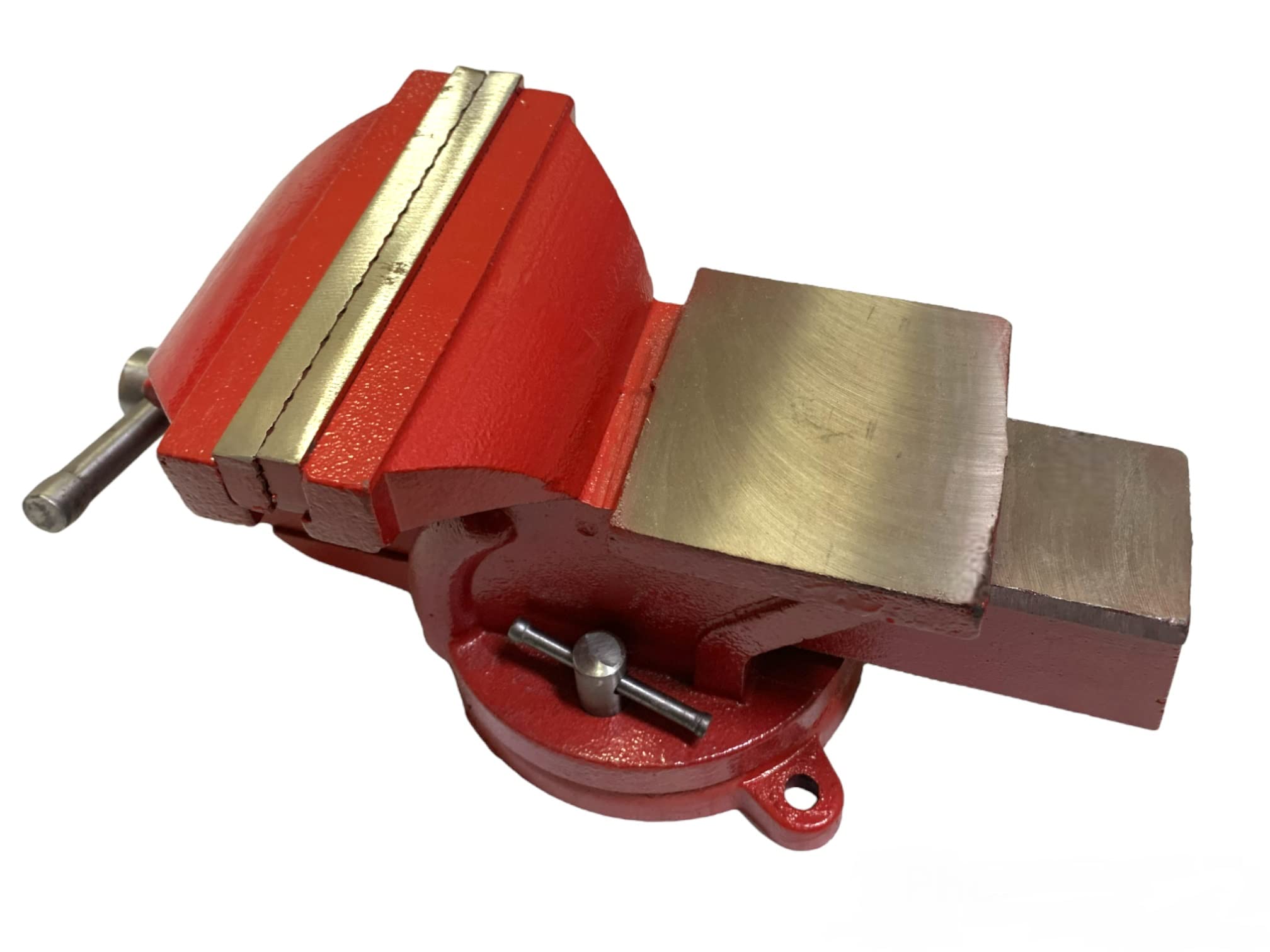 Morsa da Banco Girevole 150mm Incudine Strettoio in Ghisa e Acciaio Morsa da Banco con Base Girevole a 360° per Banco da Officina