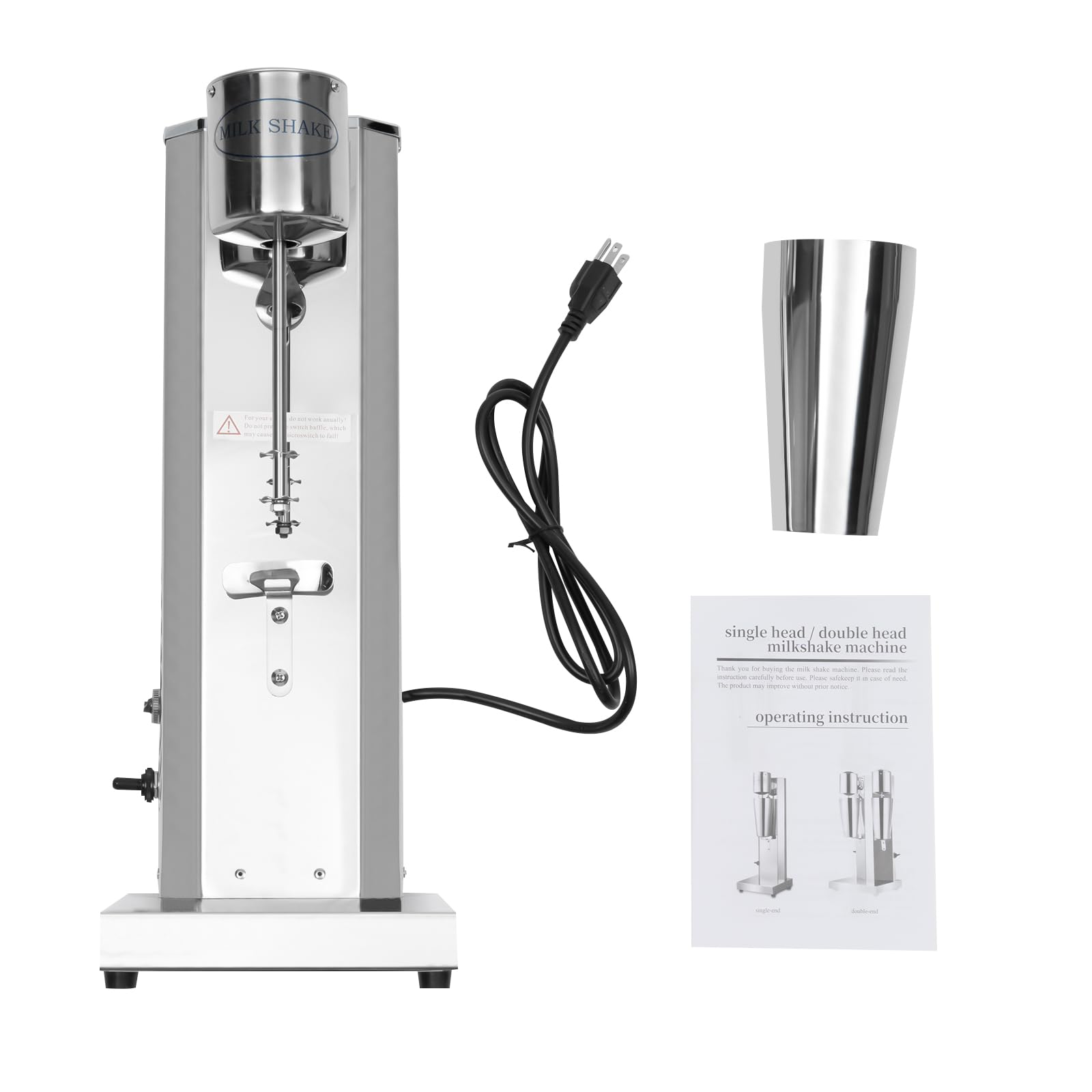 Standmixer - Milchshaker Mixer - 180W 2 Gang elektrischer Eiweiß Shaker - 650 ml Becher - Shaker elektrisch 18000U/min zur Herstellung von Milchtee, Milchshakes, Kaffee