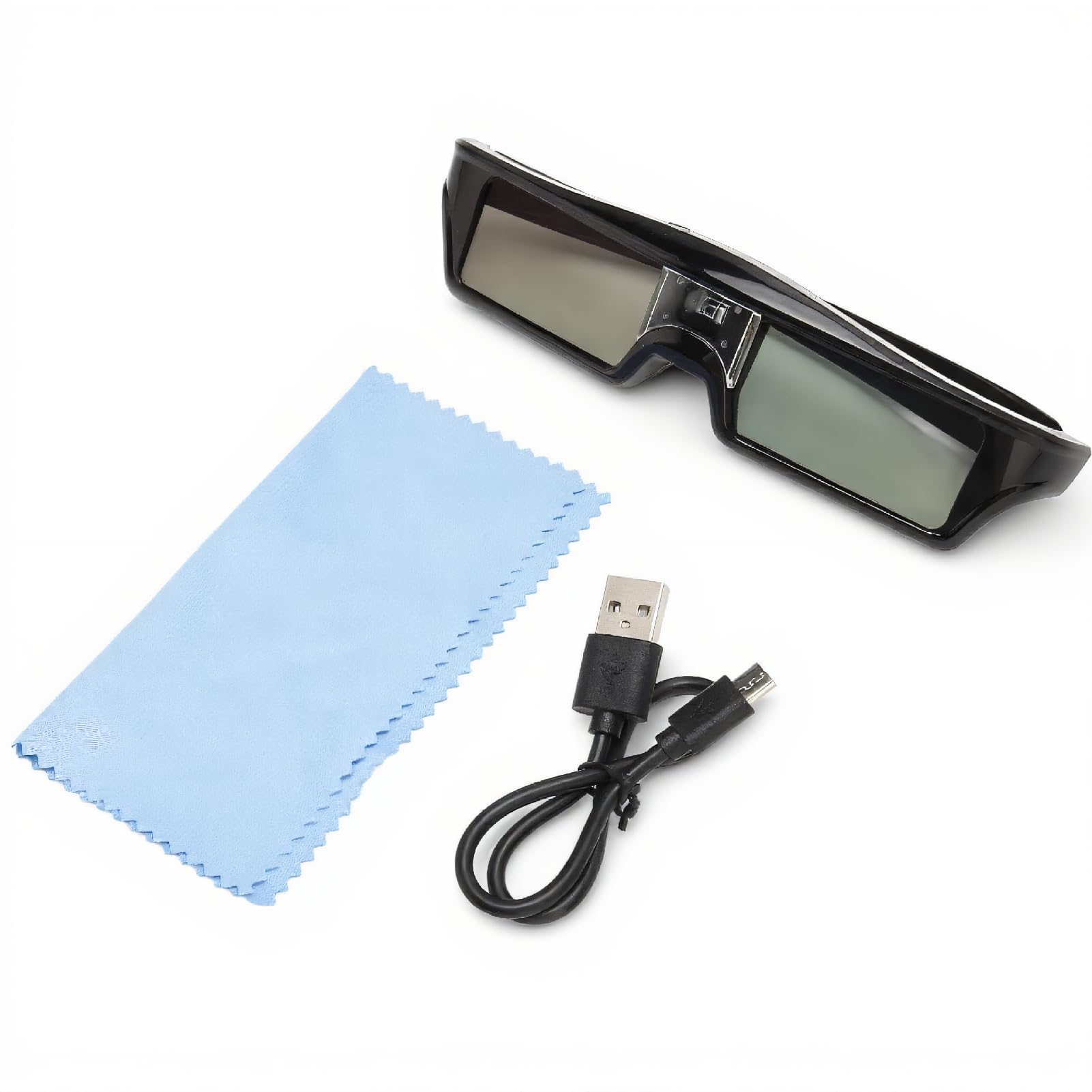 DLP Link 3D Glasses, Rechargeable 3D Active Shutter Glasses for