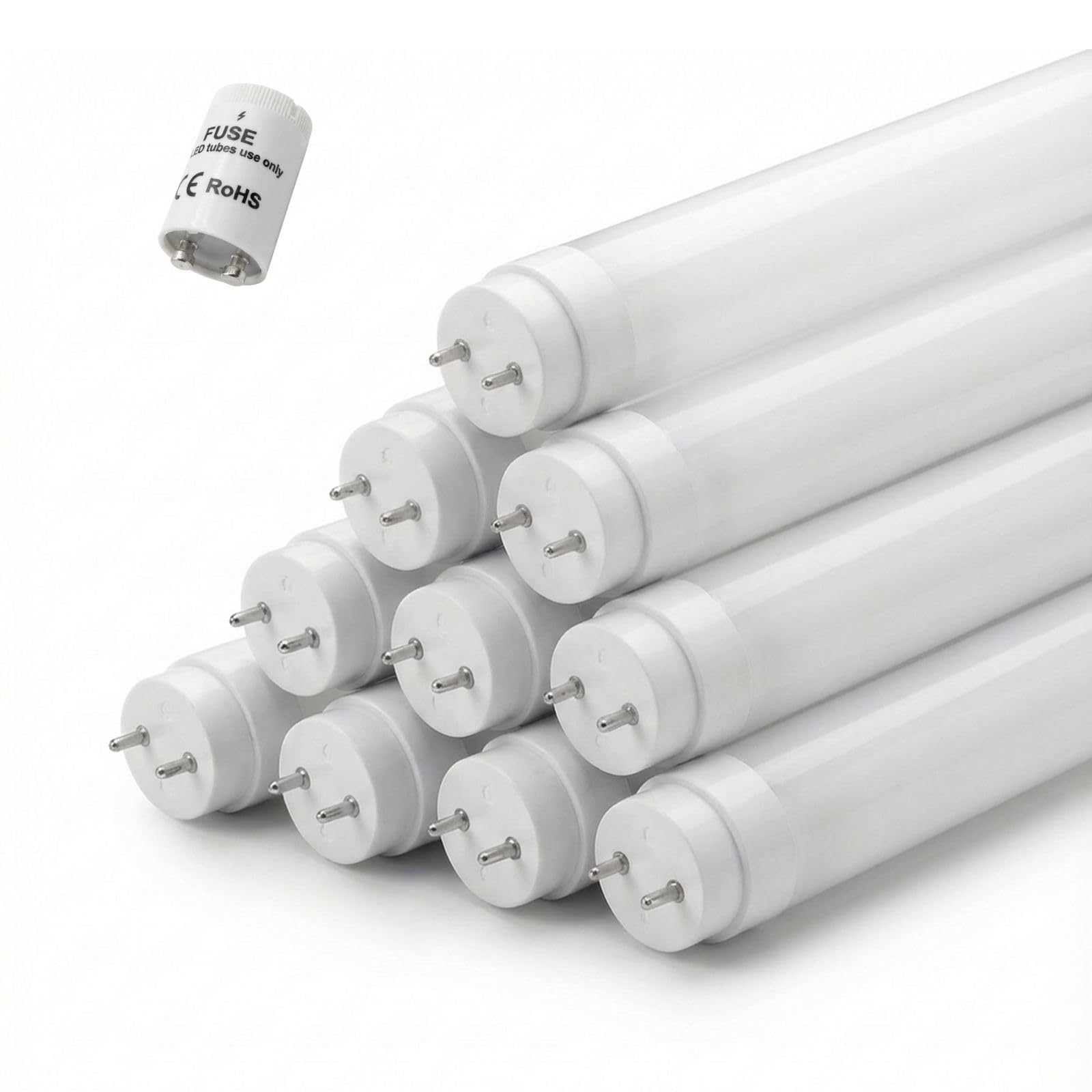 Tubi LED T8 G13 60/90/120/150 cm – Alta Efficienza, Luce Naturale 4000K o Fredda 6000K – Starter Incluso – 360° – Ufficio, Magazzino, Garage (10, 120 cm Luce Naturale 4000K)
