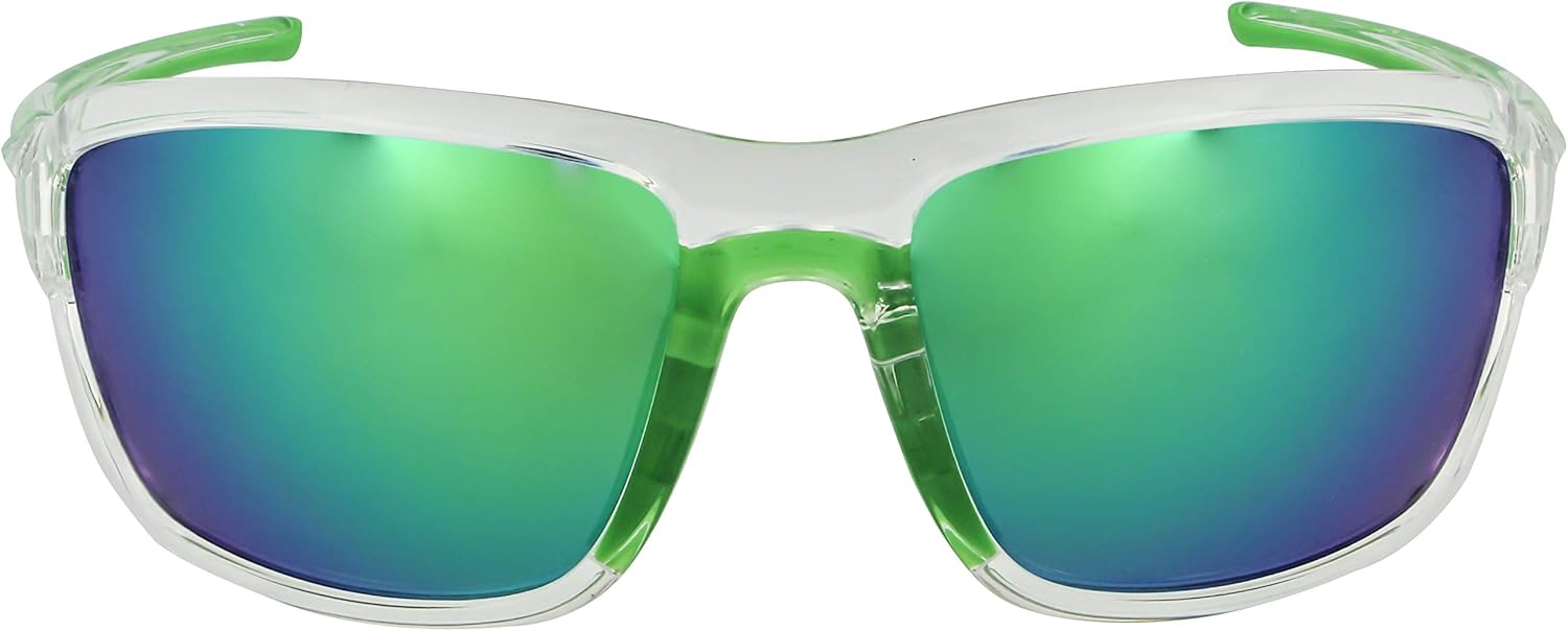 Polarized Fashion Design Sunglasses F-4334 - Excellent Quality Mirrored Lens, Wrap Frame Unisex Sunglasses