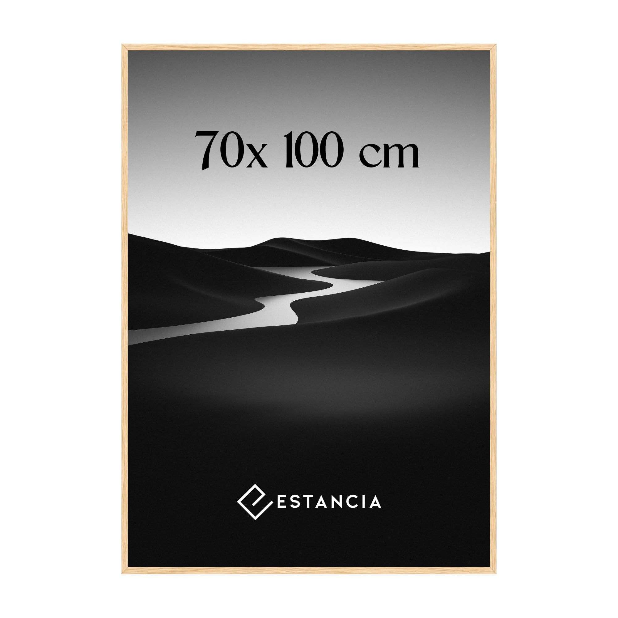 Estancia Bilderrahmen aus Eichenholz mit Bruchsicherem Acrylglas 70x100 cm | Großer Moderner Holzbilderrahmen 70 x 100 cm
