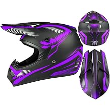 DOT Approved Adult Motocross Dirt Bike Helmet, Youth Motorcycle Offroad Street Dirt Bike Helmet, Full Face Off-Road Mountain Bike BMX MX ATV, with Goggles Gloves Mask