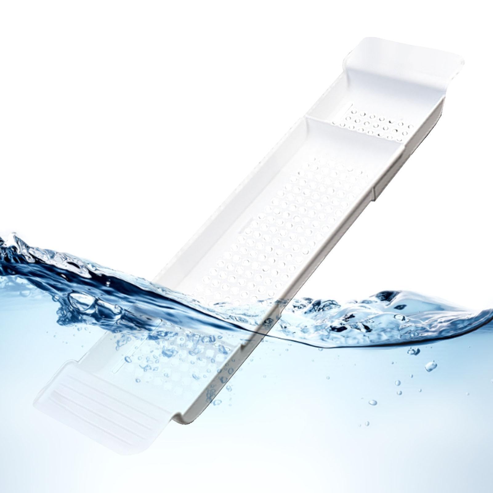 Bandeja para Bañera, 55-78 Cm Bandeja Bañera Extensible, Bandeja De Baño para Bañera, Estante De Baño Ajustable, Tabla Extensible para Bañera para Copas De Vino, Vela, Libros, Productos De Baño