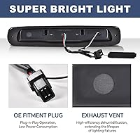 Vista 3 de PIT66 Luz de Freno Tercero Compatible con Chevy Silverado 1500 2500 3500 & Modelos HD (99-06 Silverado/Sierra X Lente Transparente)