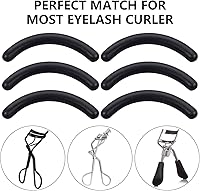Vista 5 de CABAX Almohadillas de repuesto para rizador de pestañas, goma de silicona, color negro, 12