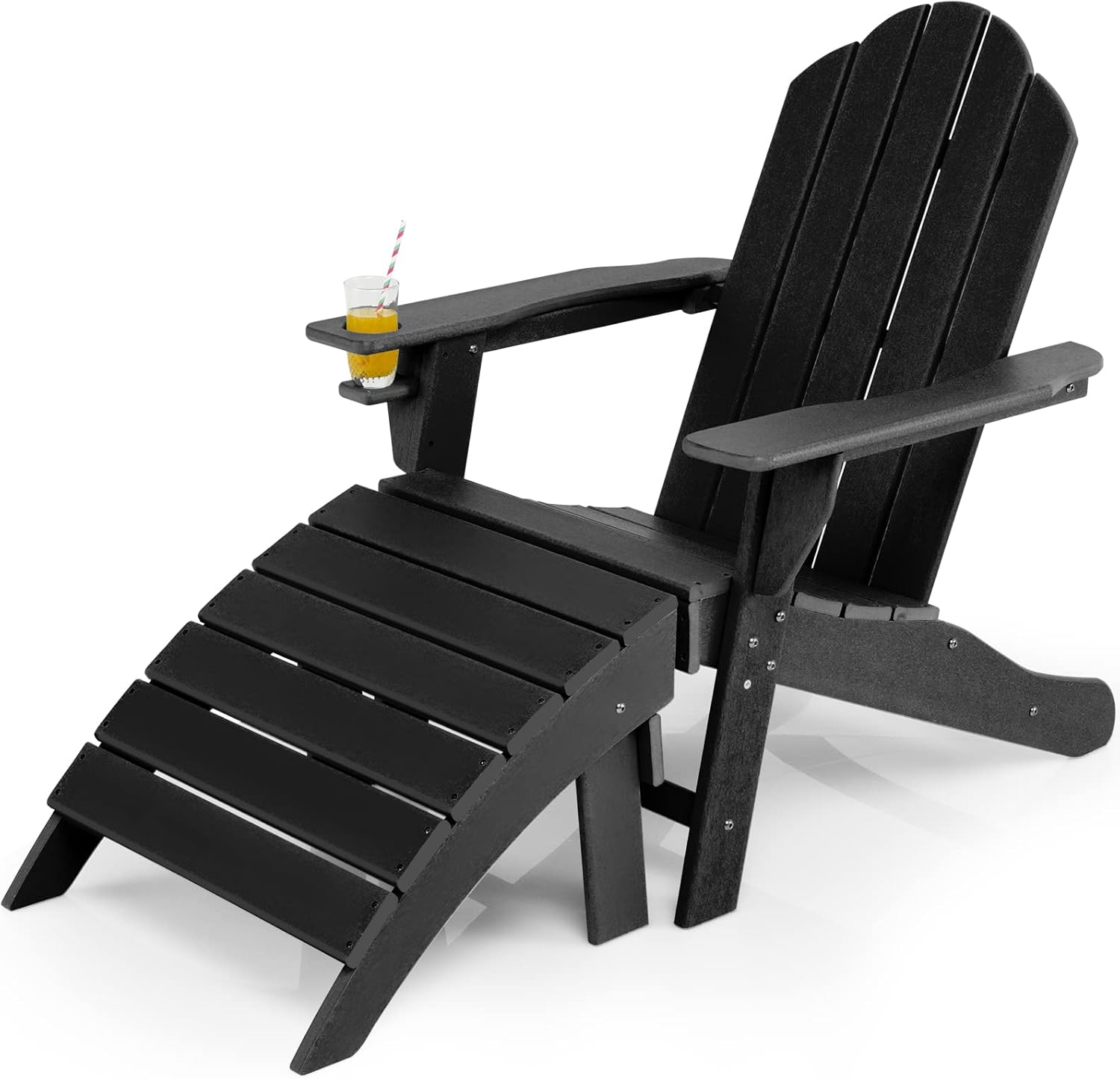 Giantex Adirondack Chair and Ottoman Set, Weather Resistant