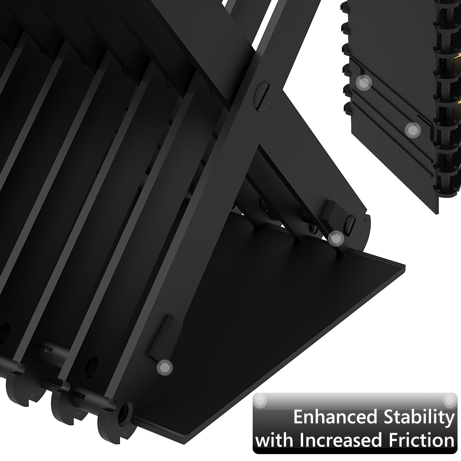 GEEKRIA Box Rack Tower Pieghevole, Supporto Dischi per PS4/PS5/Nintendo Switch/Xbox Series/Xbox Noe/CD/DVD/Film