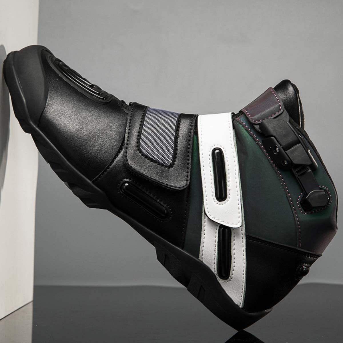 Bottes de Moto Chaussures Moto pour Homme Femme