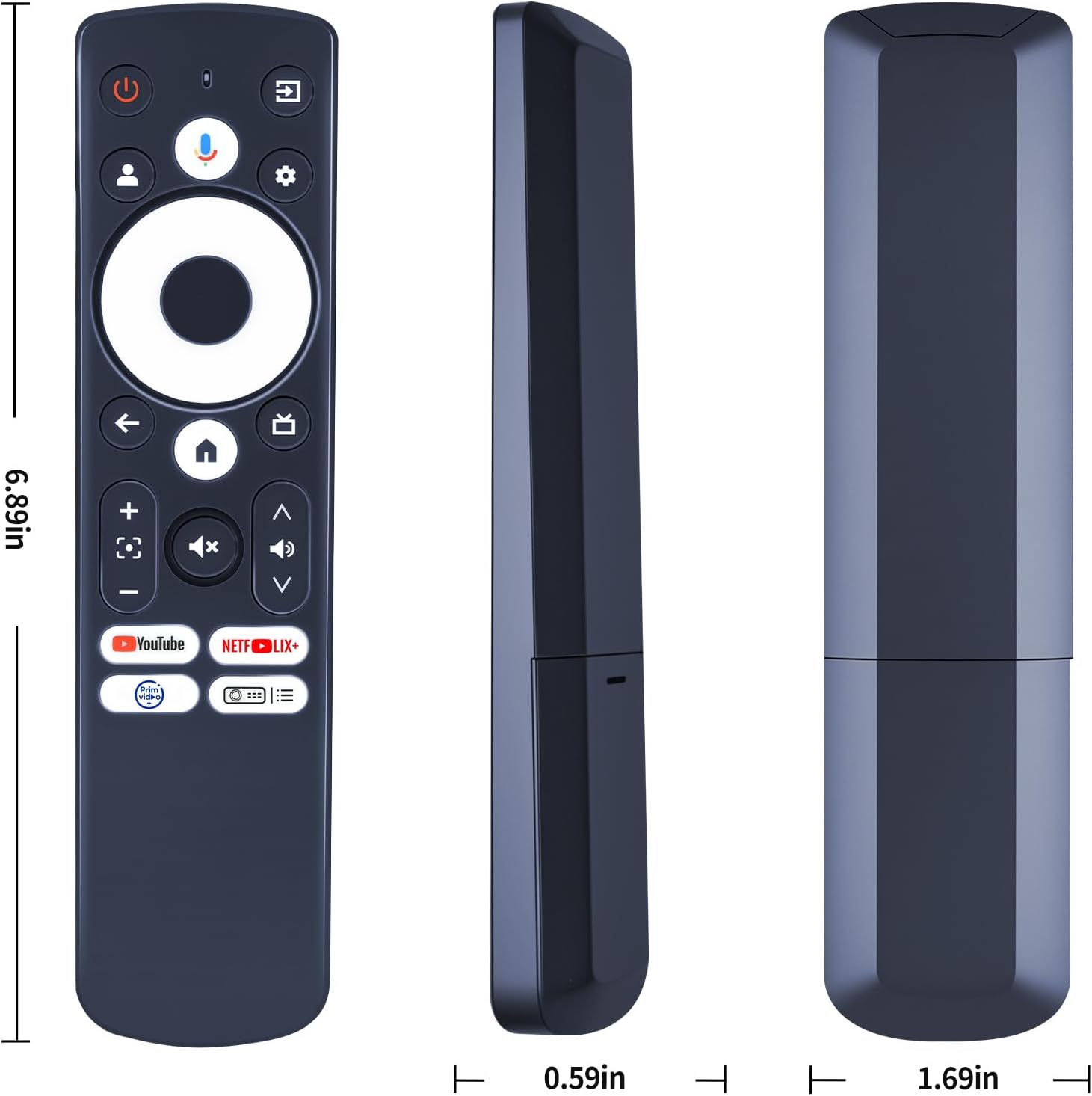 Replacement Remote Control Compatible with AURZEN Boom Mini Projector EAZZE D1G, for GooDee GD500 4K UHD Smart Projector, for HAPPRUN Google TV Projector（Supports Bluetooth and Infrared Pairing）