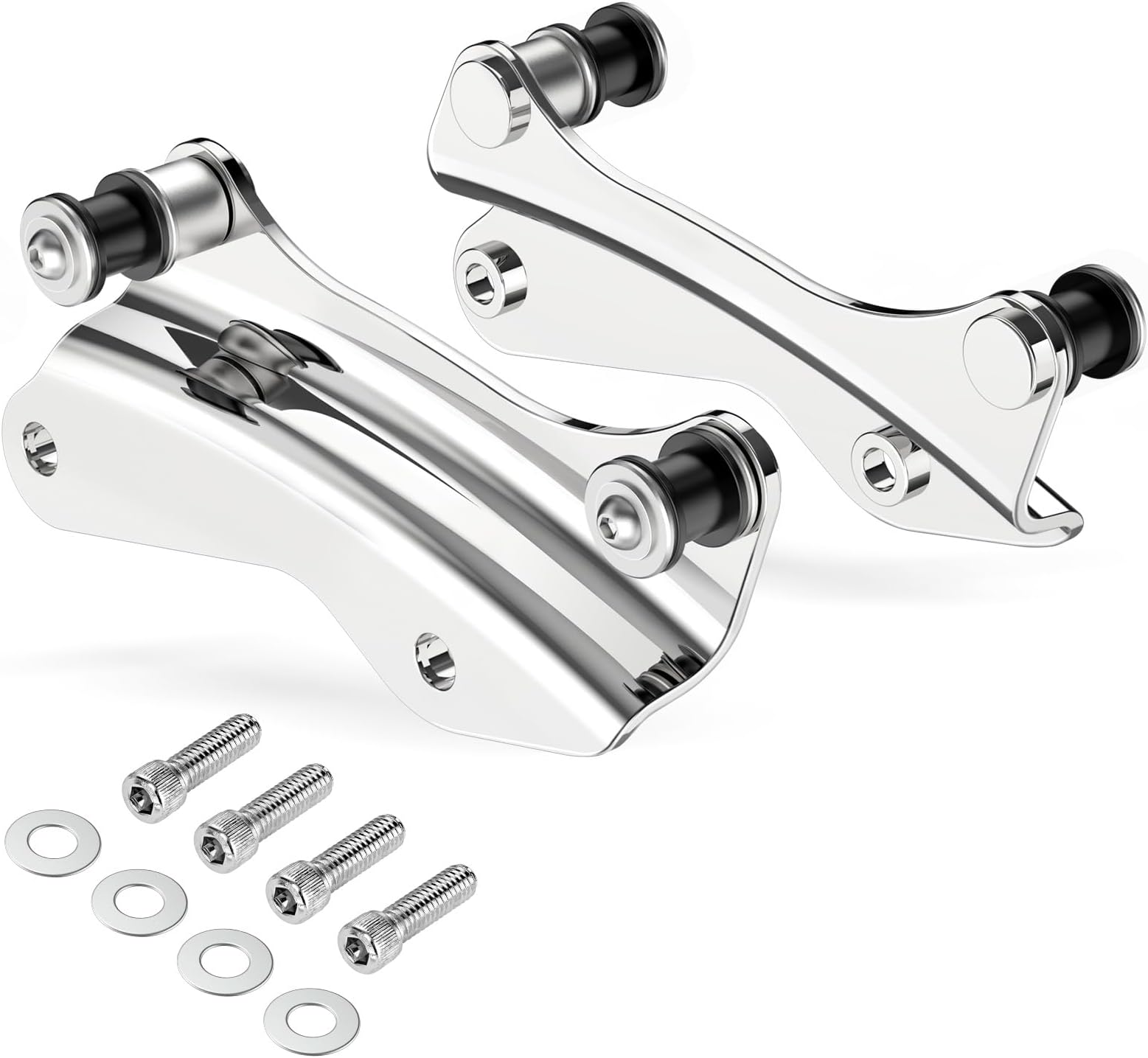 Amazicha Chrome 4 Point Docking Hardware Kit Compatible for Harley Touring Street Glide, Electra Glide, Road King, Road Glide 2014-2023