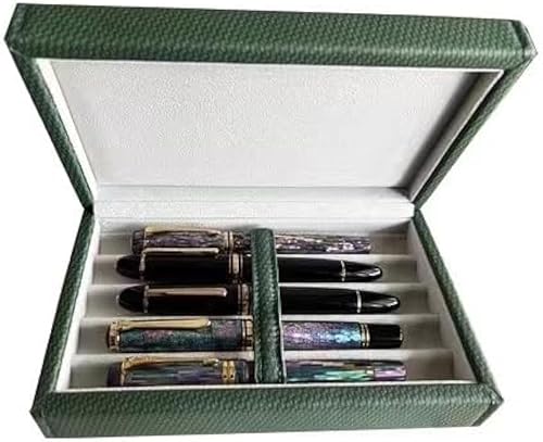 Miniatura 7 de Estuche de cuero 312 para bolígrafo, hecho a mano, estilo cajón, desmontable, estuche magnético para bolígrafos (12 marrones)..