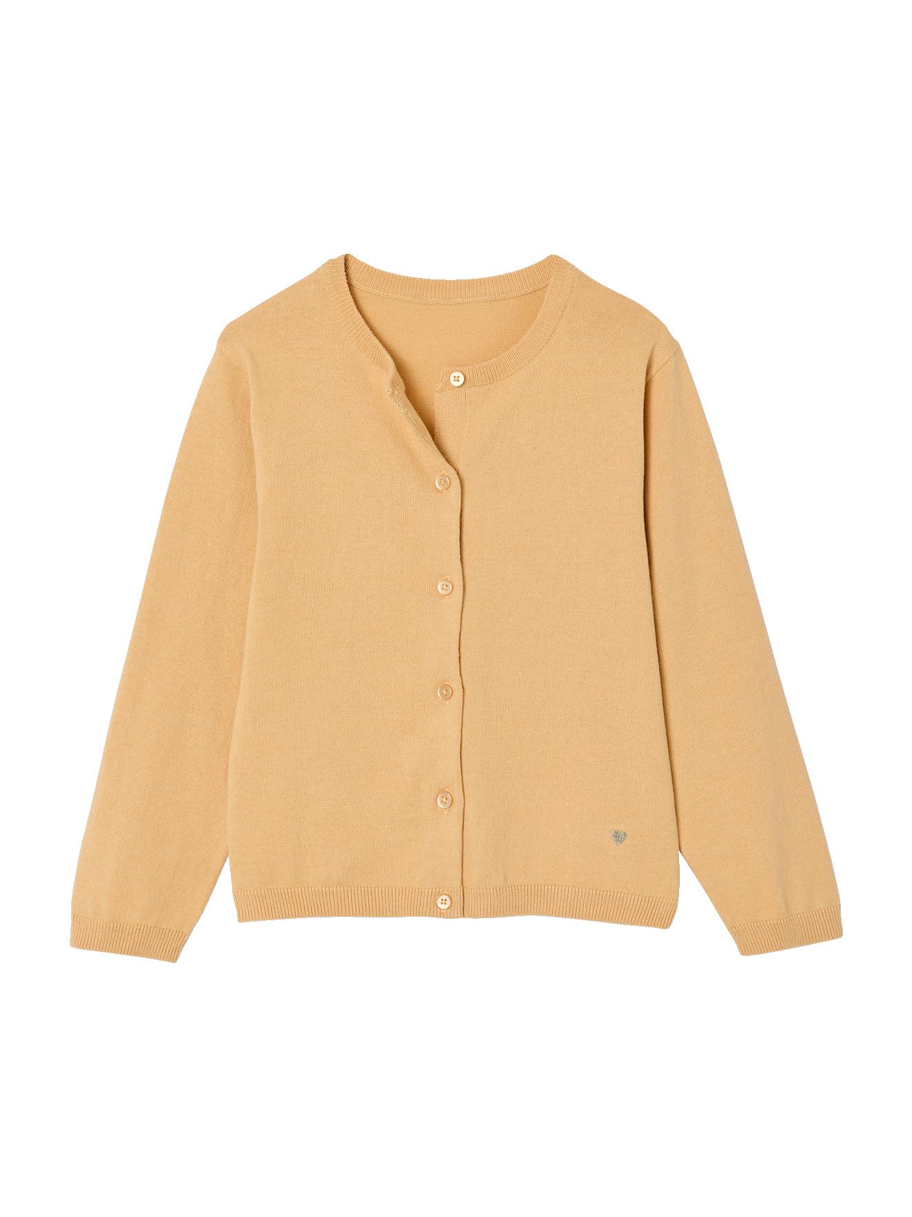 VERTBAUDET Gilet Fille Maille Fine Basics Jaune 8A