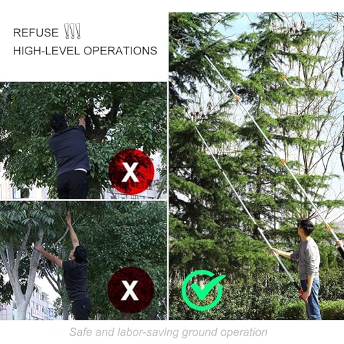 GLMGBP Telescopic Tree Pruners, Professional Telescopic Pole Saws Height Extendable Pruning Saw Gardening Branch Saw Loppers Cutter, Extendable Tree Pruner for Trimming Branches and Leaves (Size : - Image 6