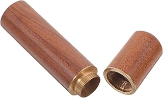 Cabilock Wooden Match Container Holder Vintage Match Storage Tube with Lid Portable Outdoor Camping Survival Storage Box Crafted From Quality Wood for Fishing Hiking