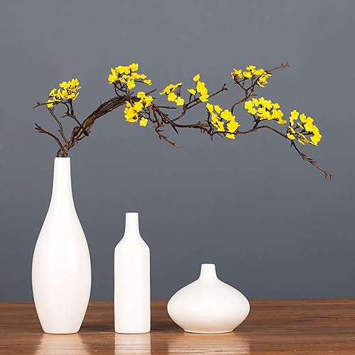 Miniatura 4 de Flores artificiales de cerezo de 34 pulgadas de alto, flor de ciruelo de seda falsa con tallos largos, rama de durazno falsa (sin jarrón),