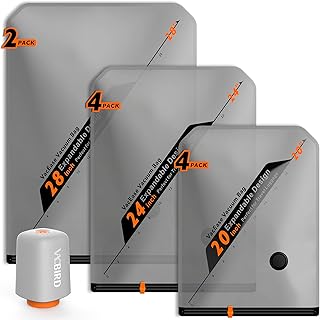 Rechargeable Wireless Pump Travel Storage Bags Set - 10 Pack Portable Sp...