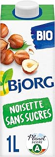 BJORG - Boisson Noisette Sans Sucre - Boisson Végétale Bio - Pauvre En Acides Gras Saturés - 1L