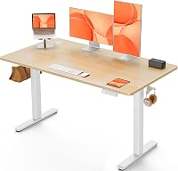 ErGear Escritorio Elevable Eléctrico, Escritorio Ajustable en Altura 140 x 70 cm, Mesa Elevable con Panel Inteligente de 7 Memorias, Mesa Escritorio Oficina en Casa con Tablero Ensamblado