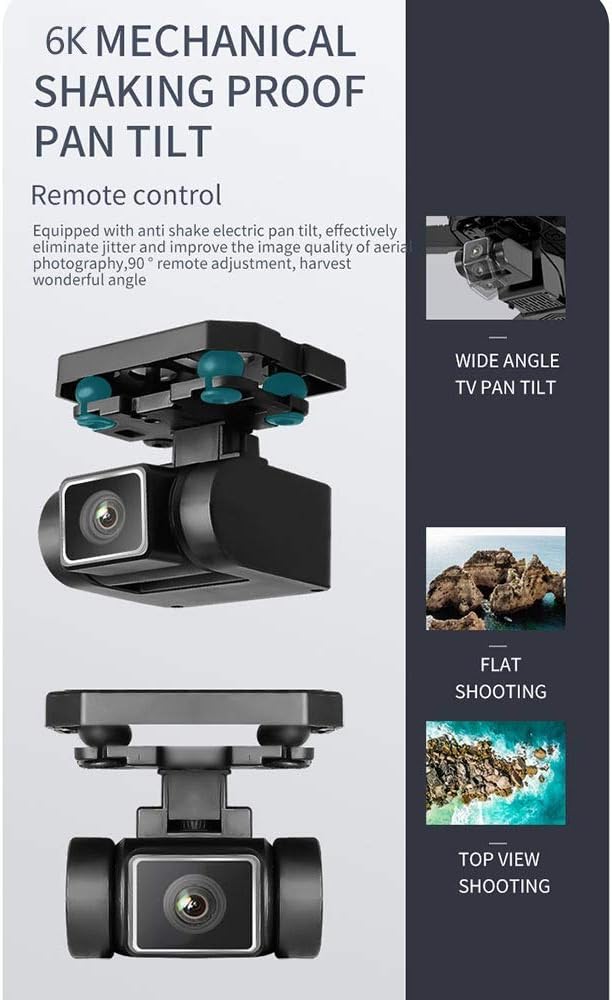 GYZLZZB Drone, Drones for Adults, ABS Chassis, 6K HD Anti-shake Dual Camera, GPS Positioning, Equipped With Brushless Motor, Intelligent Following, Low-power Return, Gesture Recognition 5 61FUJPXaNeL. AC SL1000