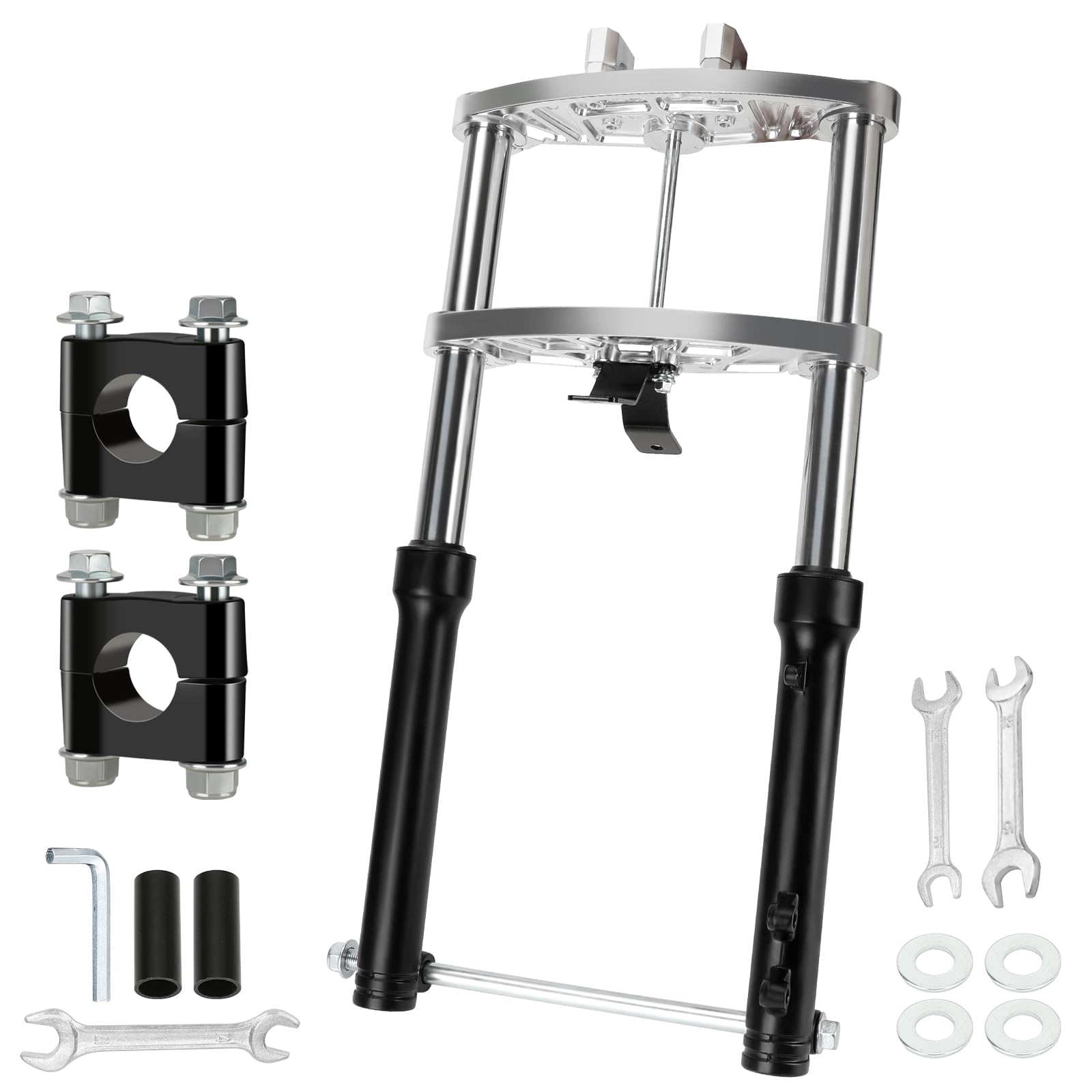 mini bike front suspension forks kit replacement for colemen ct200u ct200u-ex bt200x axis m200 minibike 196cc shock absorber 7/8 22mm handlebar risers powersports accessories parts