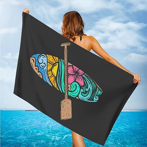 Miniatura 6 de XEMznz Sup - Tabla de remo de microfibra sin arena, toalla de playa de secado rápido, súper absorbente, toallas grandes de gran tamaño para viajes,