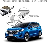 Vista 6 de Yaxa Basics Portaequipajes para techo de riel cruzado, 52 pulgadas, se adapta a tramos de hasta 46 pulgadas entre rieles laterales elevados