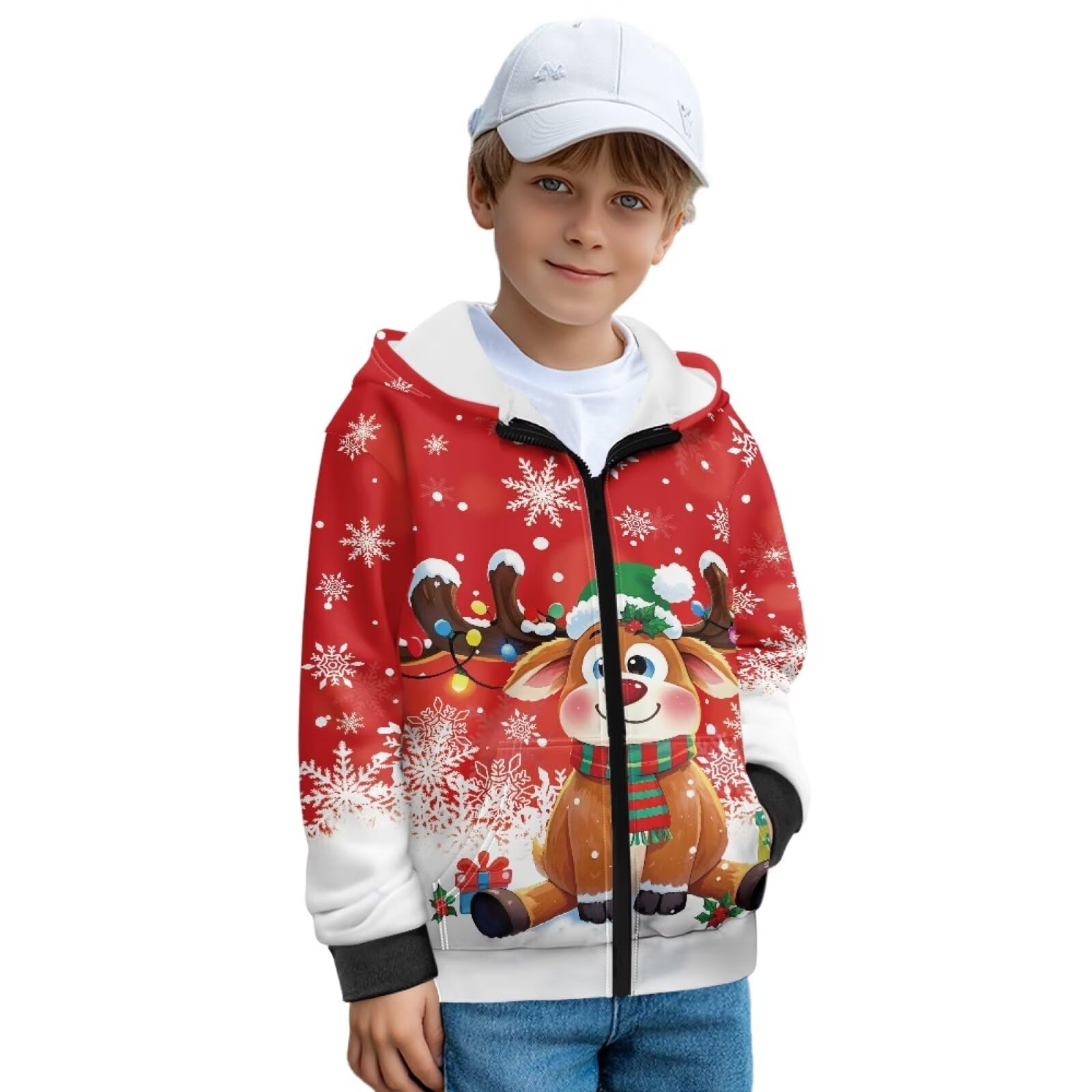 Dziecięce bluzy z kapturem z zamkiem błyskawicznym z przodu bluza z kapturem z bocznymi kieszeniami chłopcy dziewczęta jesienny top zima chmury