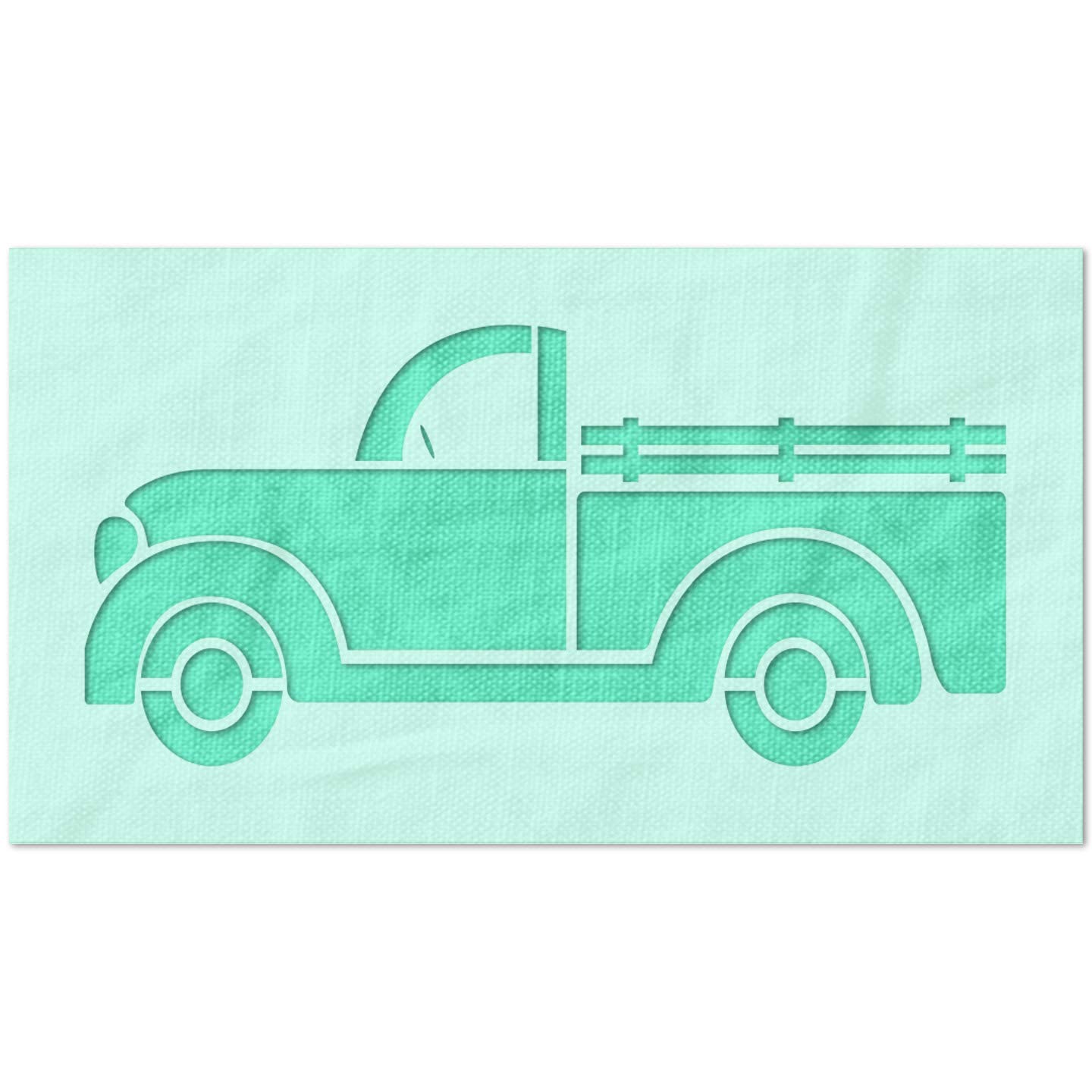 Stencil Stop Plantilla vintage para camioneta, reutilizable para proyectos de bricolaje, pintura, dibujo, manualidades, plástico Mylar de 14 mil (24 x 11.5 pulgadas)