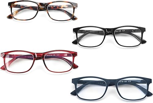 Miniatura 71 de 1/2/4/5 Pack Computer Reading Glasses Blue Light Blocking Readers Spring Hinge for Women Men