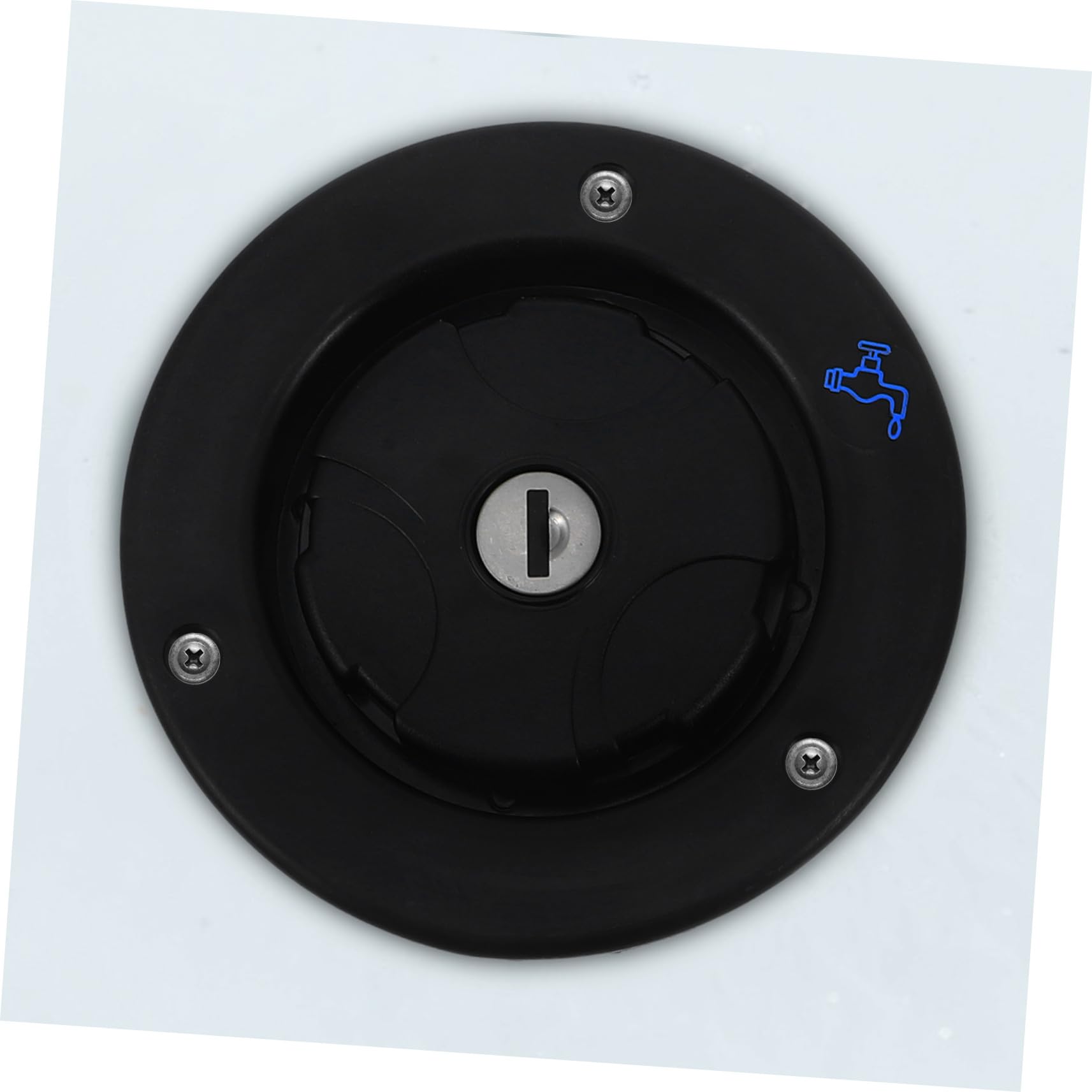 Levemolo Tapa de Entrada de Agua Dulce Uso Sencillo y Práctico para Autocaravanas para Reemplazo de Tapa Vieja o Dañada en Abs Negro en Vehículos Recreativos