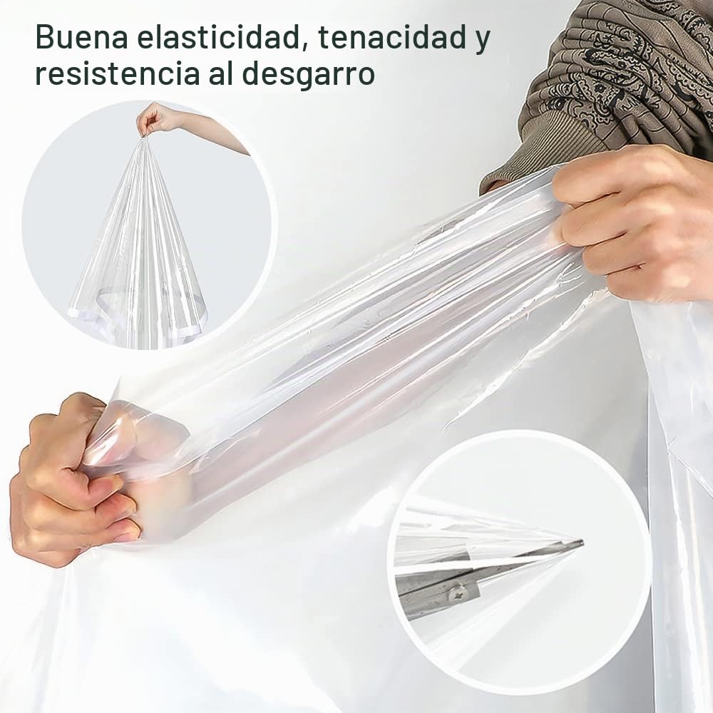 Película térmica para Aislamiento de Ventanas de PVC, lámina Aislante Transparente,Aislante Termico Ventanas para protección contra el frío(200x200 cm)