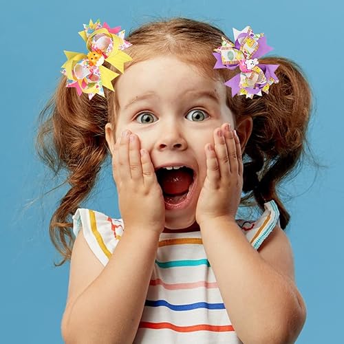 Miniatura 10 de Pinzas para el cabello de Pascua, lazos de Pascua, pasadores de pelo de grogrén, conejo, diadema, boutique, hiarpin, azul y rosa, accesorios para el