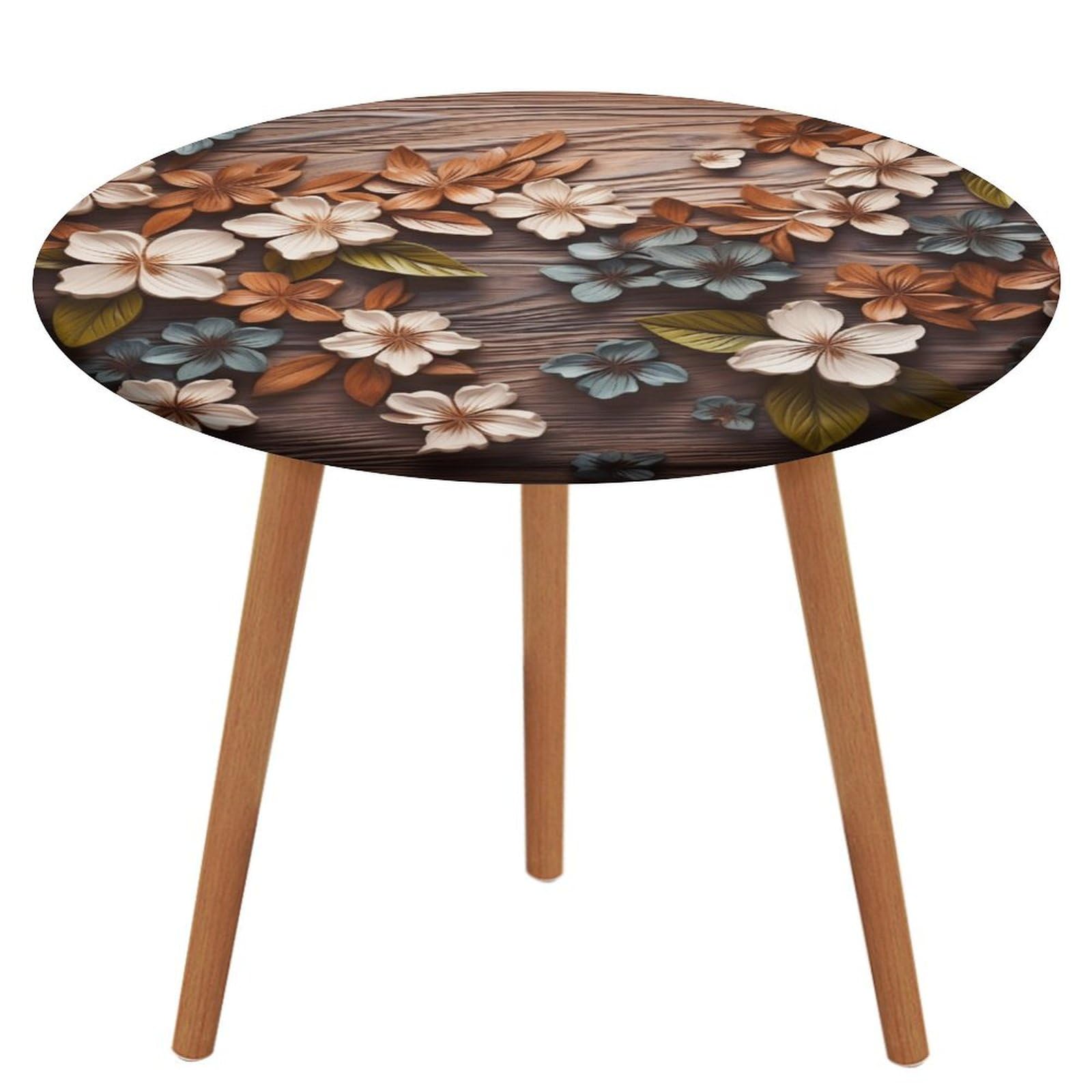 Nappe ronde motif floral pour repas de fête et banquets conviviaux